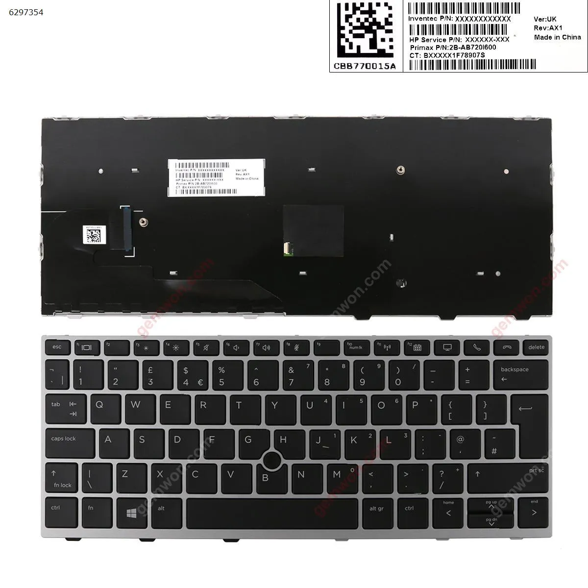 Picture of HP EliteBook 830 G5  SILVER   FRAME BLACK (with point,  Without foil Win8)