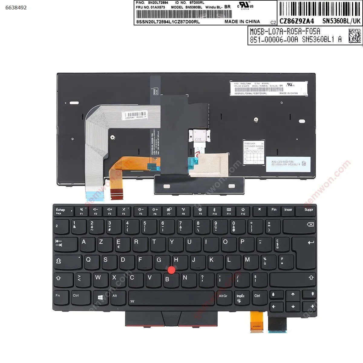 Picture of ThinkPad T470 BLACK FRAME BLACK (Backlit,For Win8)