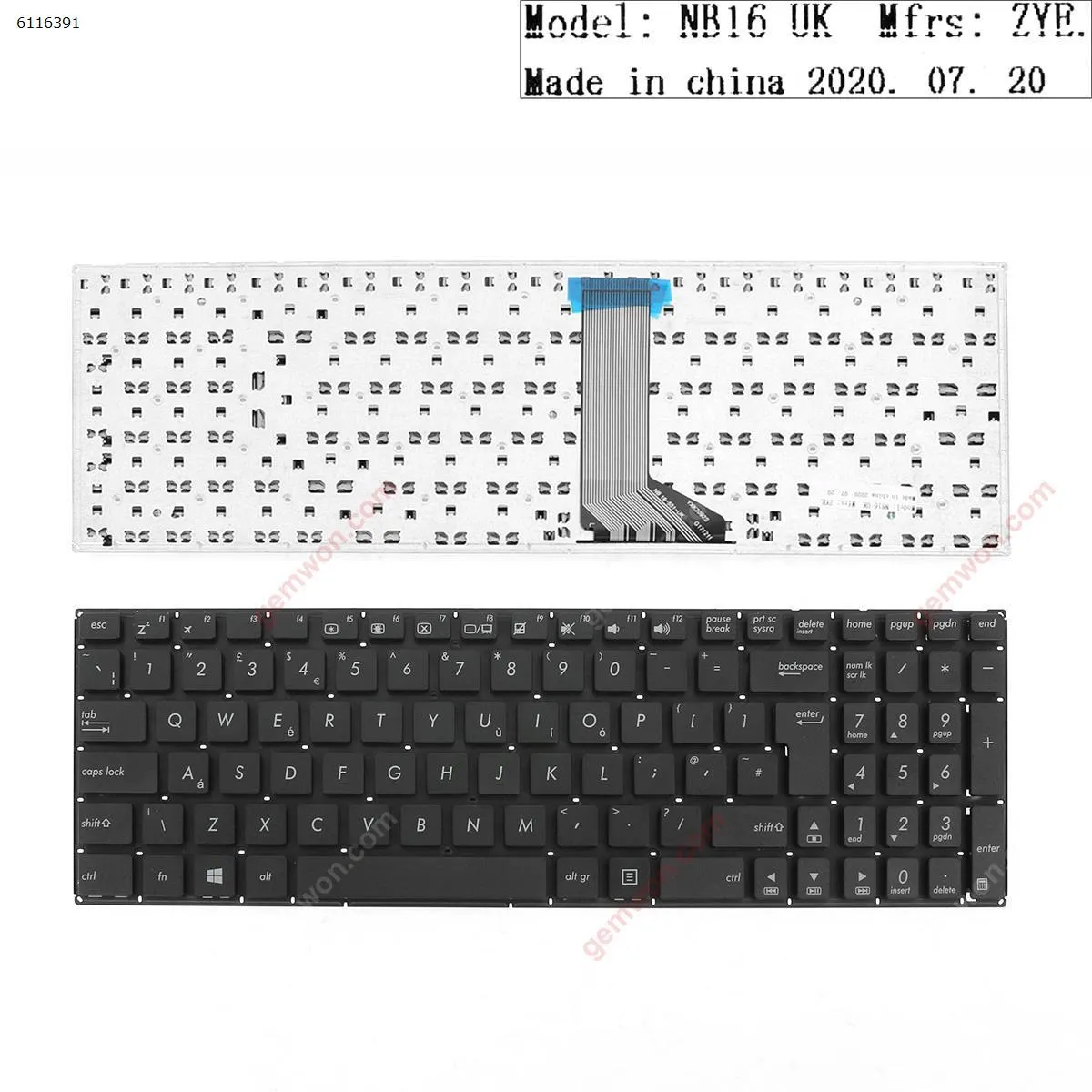 Picture of ASUS X551 BLACK(Without FRAME,Without Foil) 