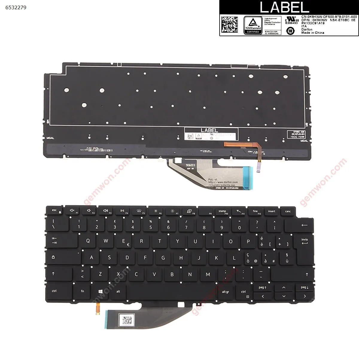 Picture of Dell XPS 13 7390 2-in-1   BLACK  (Without FRAME  ,  Backlit  ）