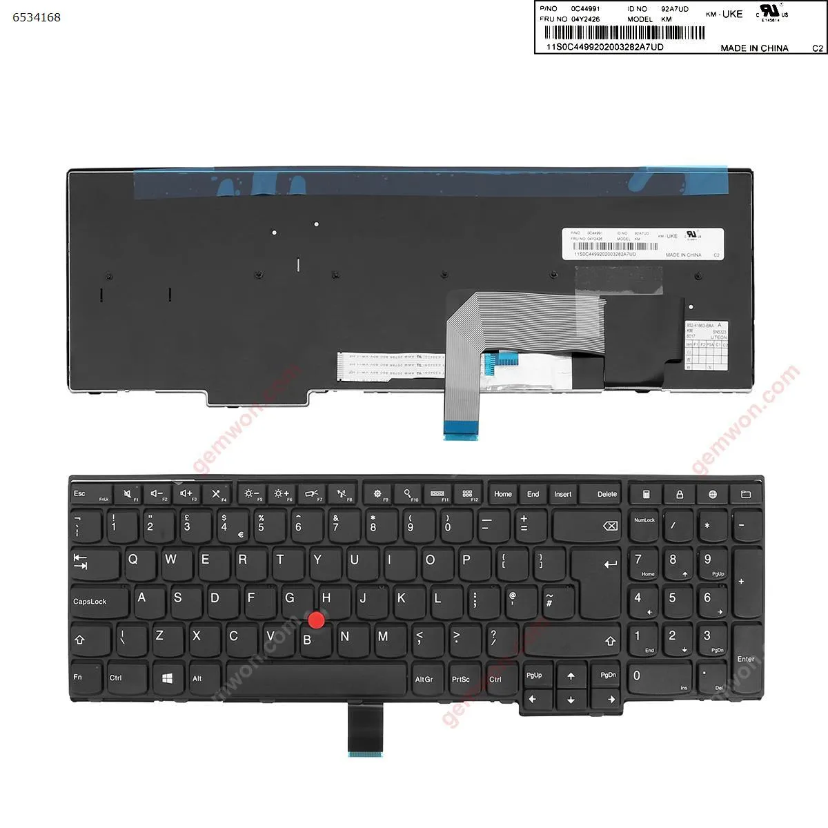 Picture of ThinkPad E531 T540 BLACK(With 6 Screws For Win8)