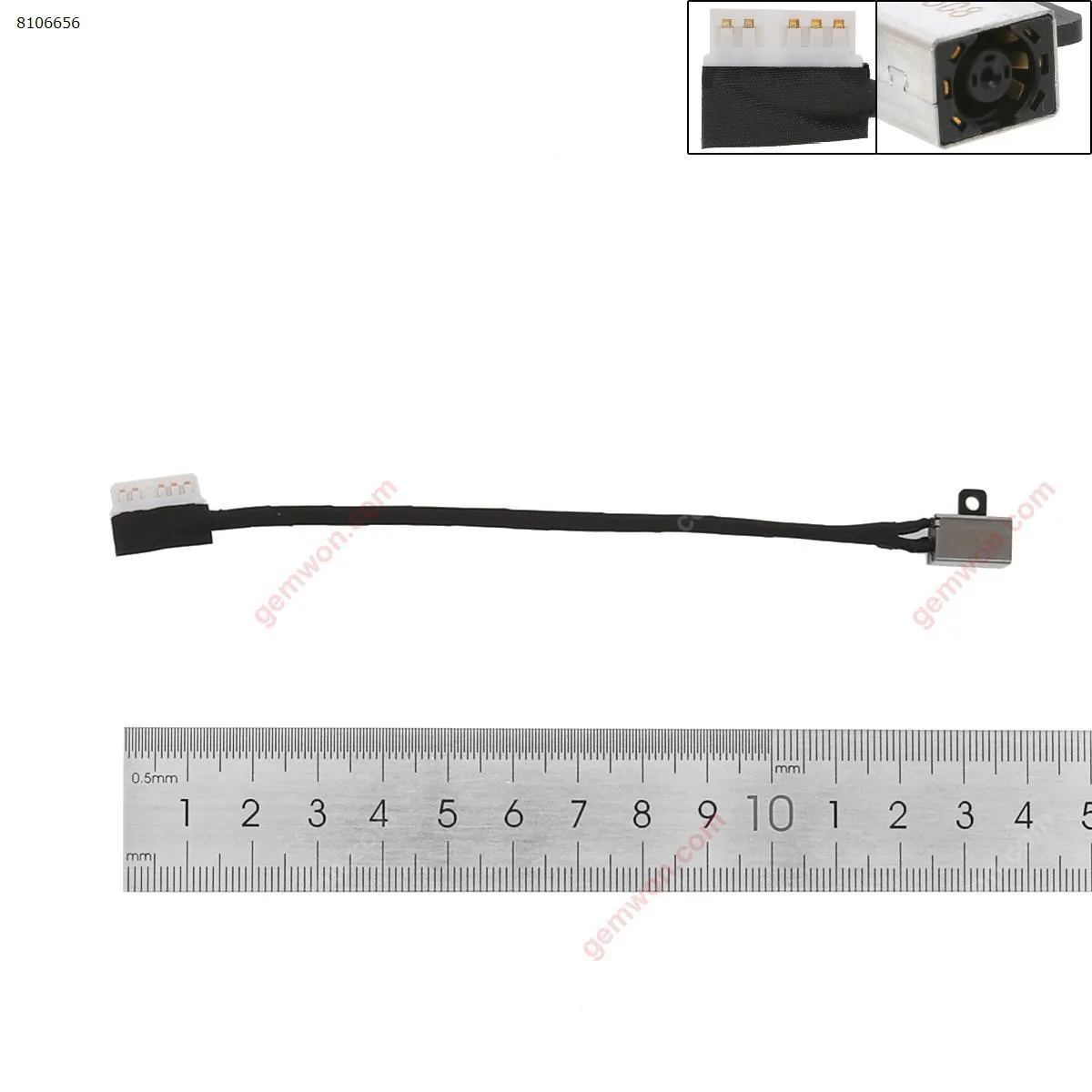 Picture of DC IN  Cable Jack Socket For Dell Latidude E3490 E3590 0228R6 228R6 Vostro 3400 3500 3501 OEM Inspiron 3501 （Small power supply and long cable 14CM）.