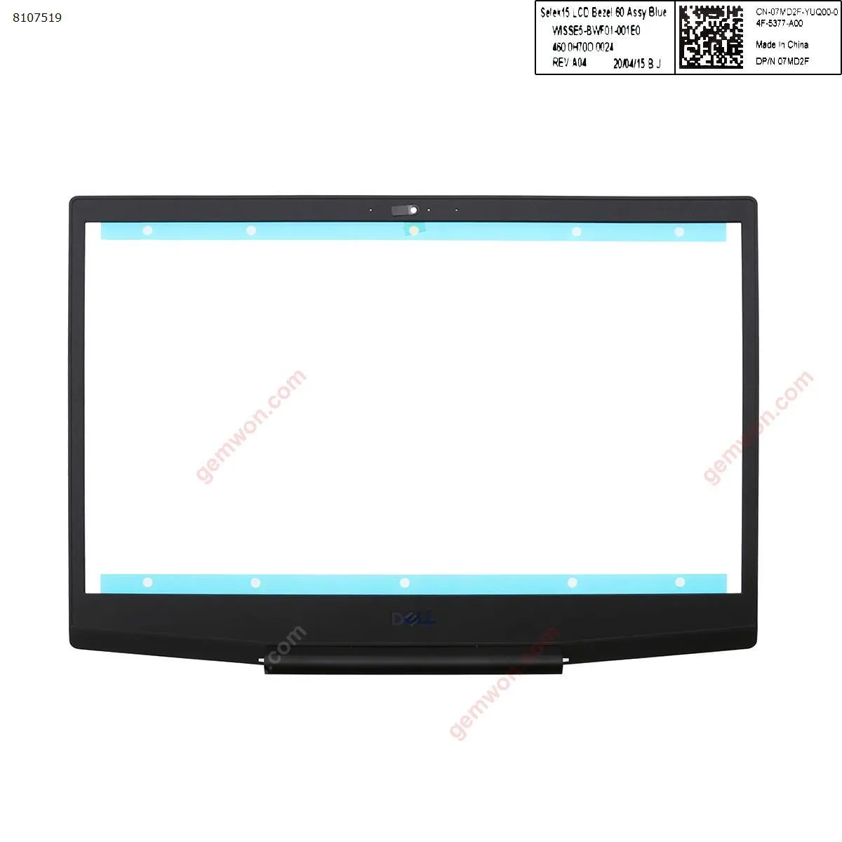 Picture of Bezel Dell G3 3590 （logo is blue）