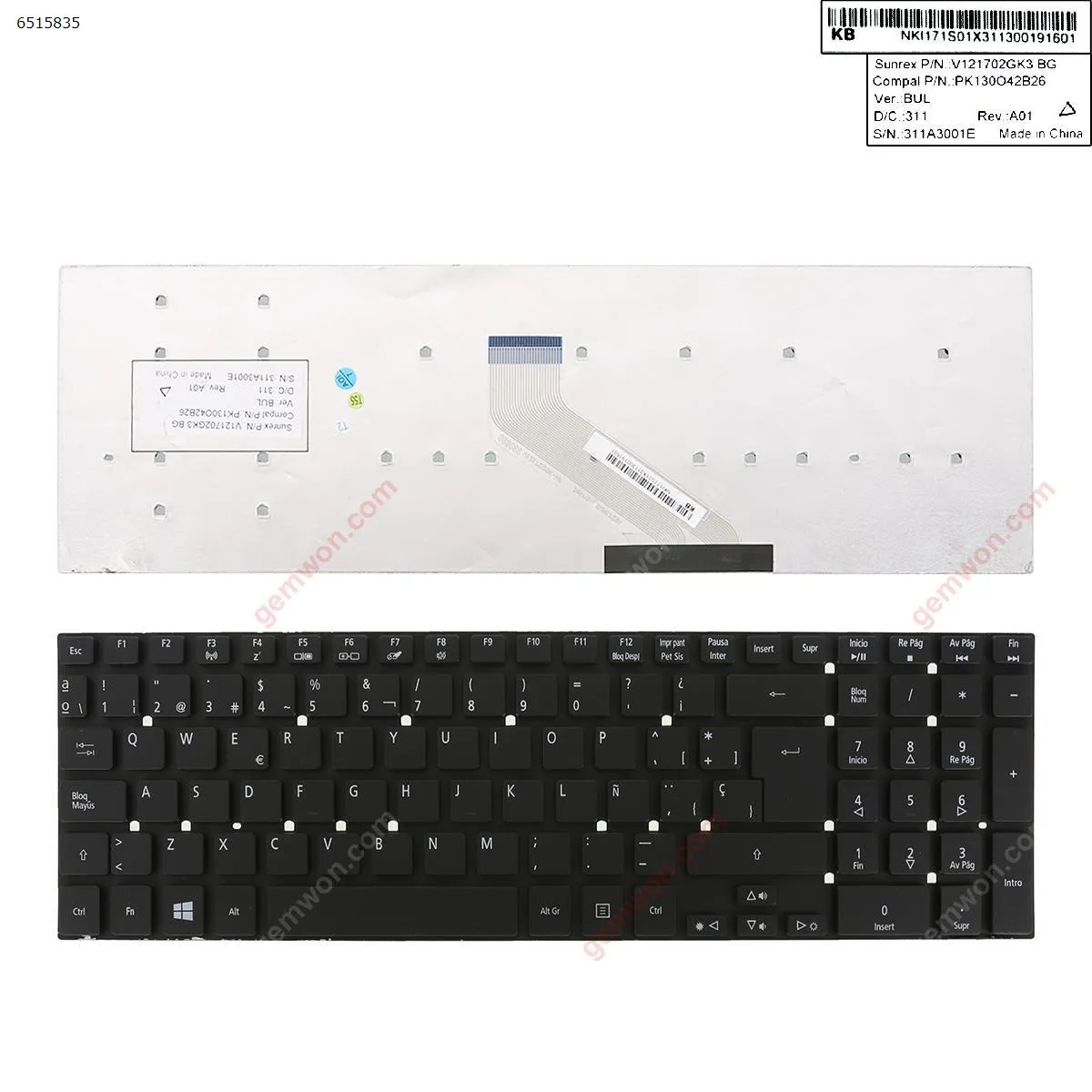 Picture of ACER Aspire 5755G 5830T BLACK