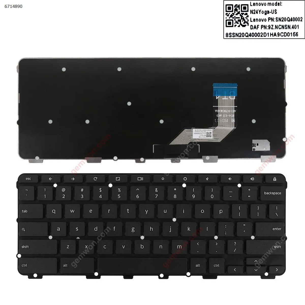 Picture of LENOVO CHROMEBOOK 100E N24 N3350  BLACK   FRAME BLACK (Win8)
