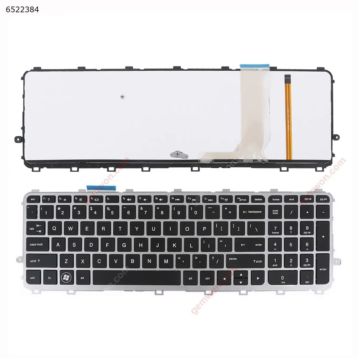 Picture of HP ENVY m6-n168ca m6-n010dx m6-n012dx SILVER FRAME BLACK (Backlit, Win7)  