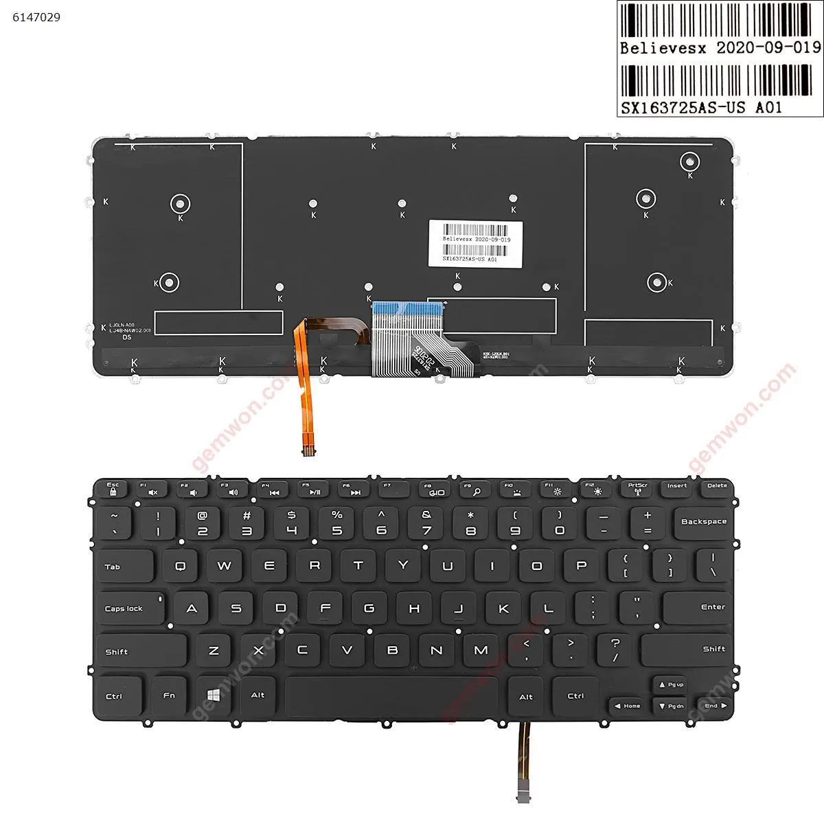 Picture of Dell Precision M3800 XPS 15 9530 BLACK (Backlit, without FRAME)  OEM WIN8 