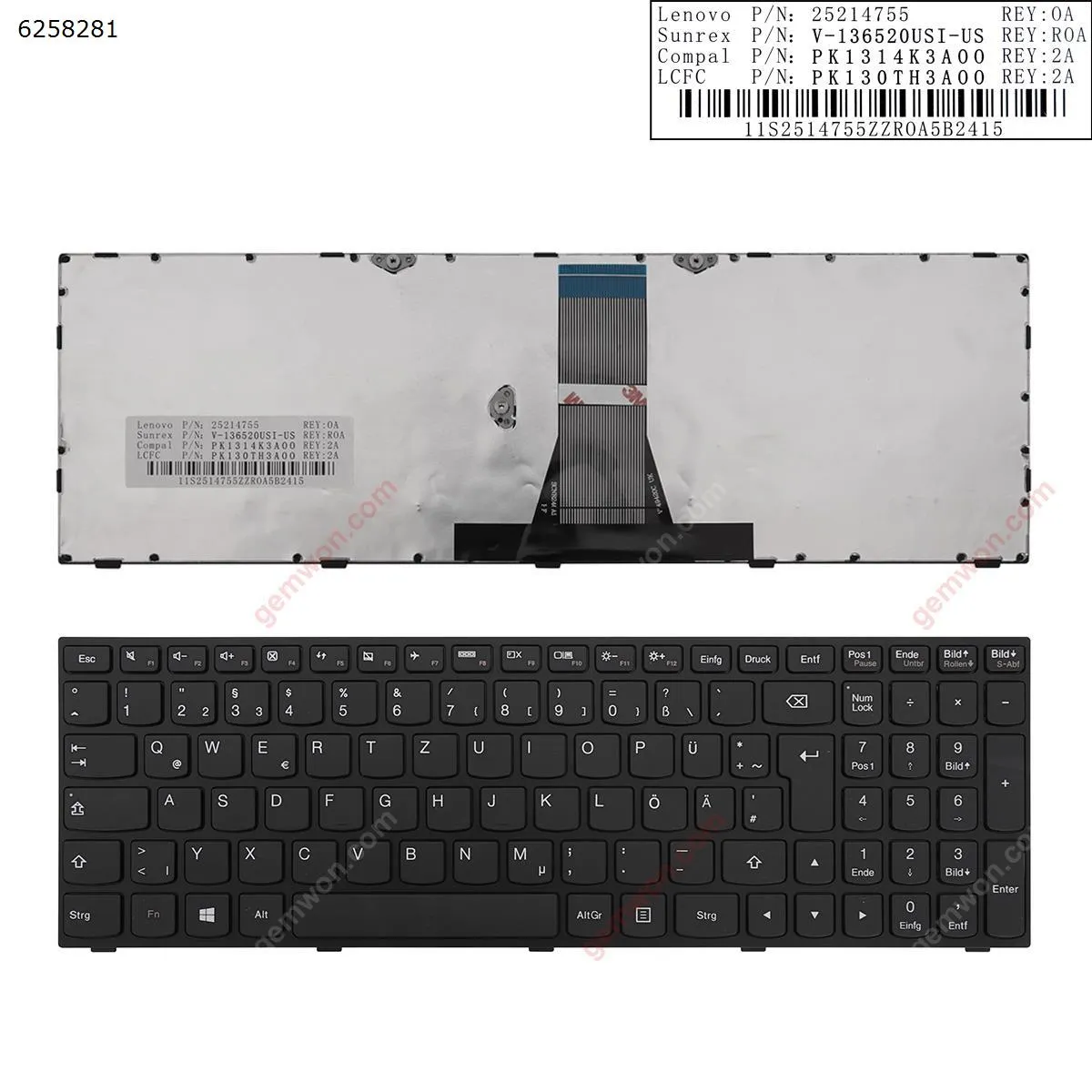 Picture of LENOVO G50-70 BLACK FRAME BLACK(For Win8)