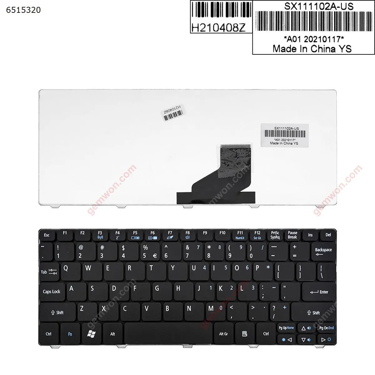 Picture of ACER ONE 532H 521 D255/GATEWAY LT21 BLACK