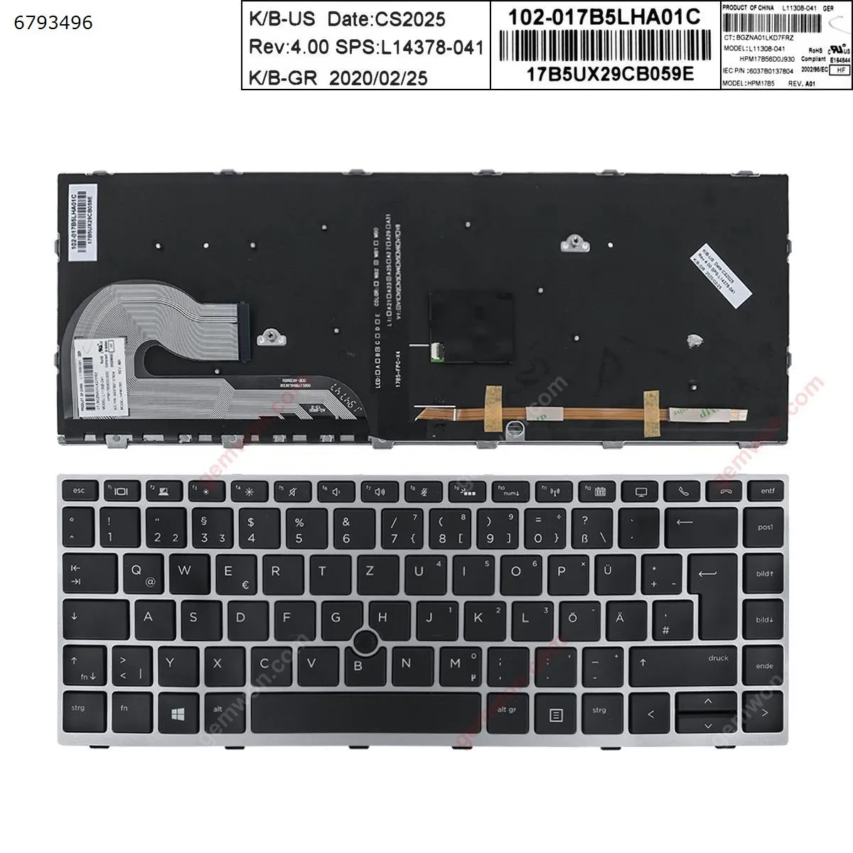 Picture of HP EliteBook 840 G5 SILVER FRAME BLACK (with point ， Backlit,Win8) 