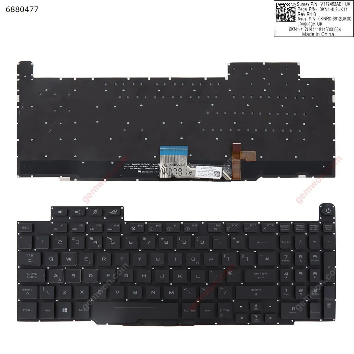 Picture of Asus Gm501 BLACK (Without FRAME,Backlit,WIN8) 
