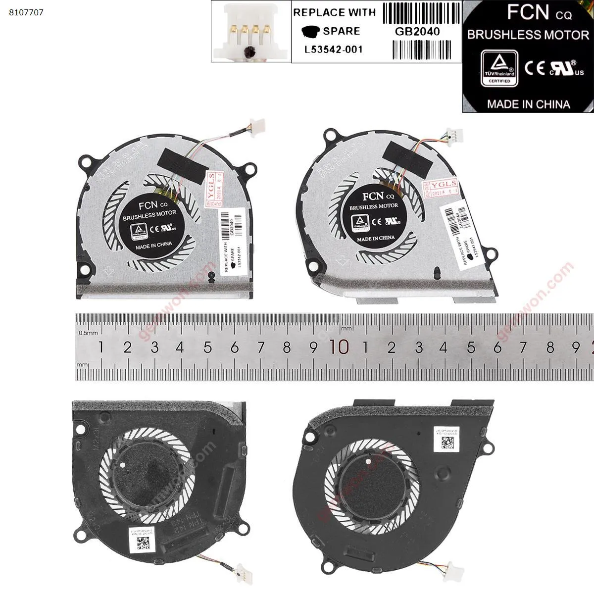 Picture of Laptop fan for HP ENVY X360 15-DS 15-DR（Left +Right，Original）