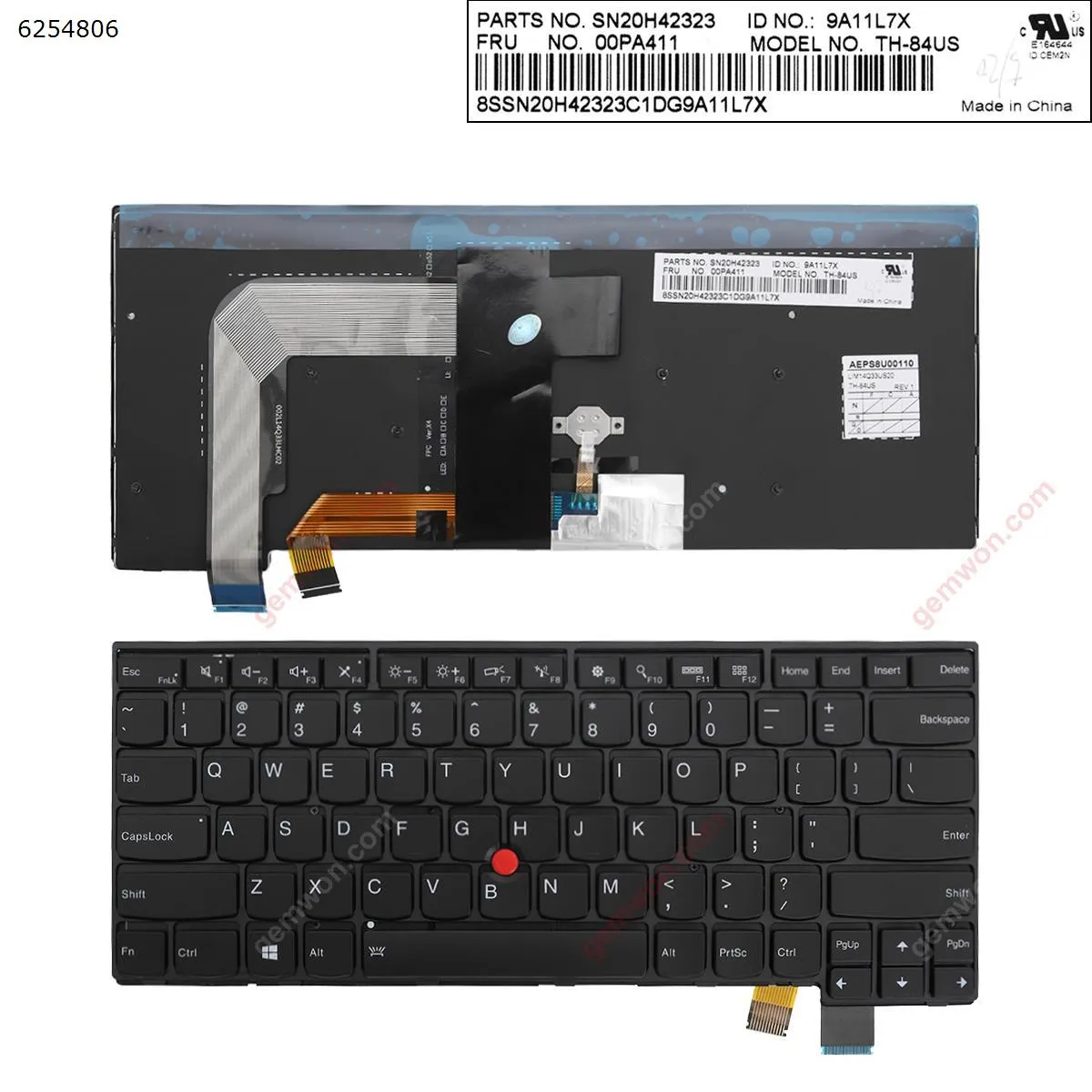 Picture of ThinkPad T460S BLACK FRAME BLACK (Backlit,For Win8) 