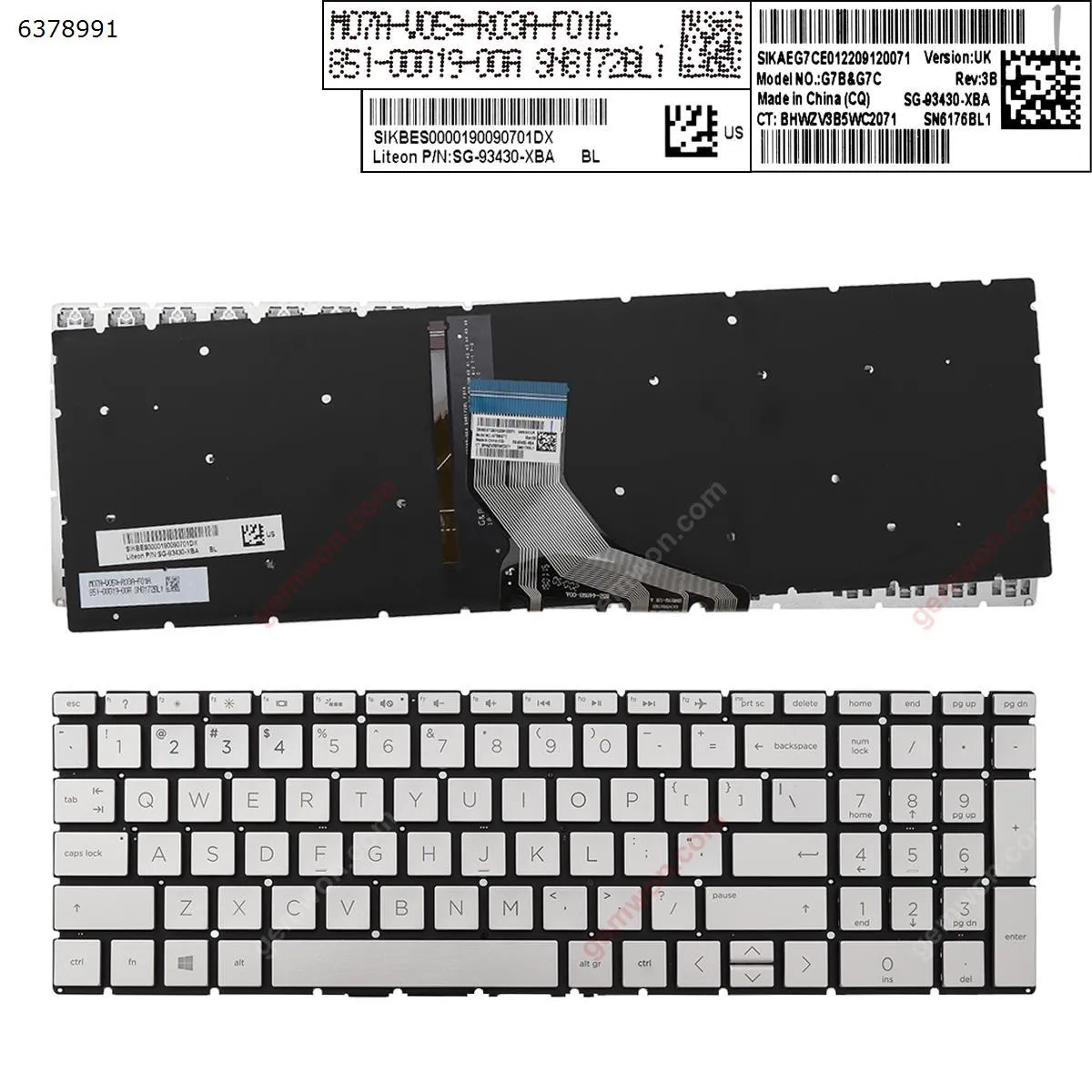Picture of HP Pavilion 15-DA 250 255 G7 Gen7 Gold ( backlit ，Small Enter WIN8)  