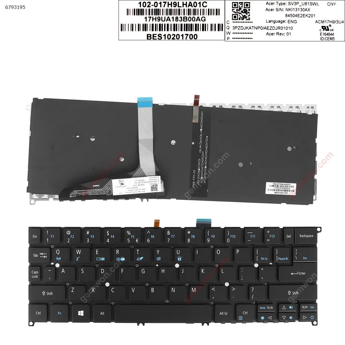 Picture of Acer   Swift7 SF714-52T BLACK (Backlit,Without FRAME,WIN8)	