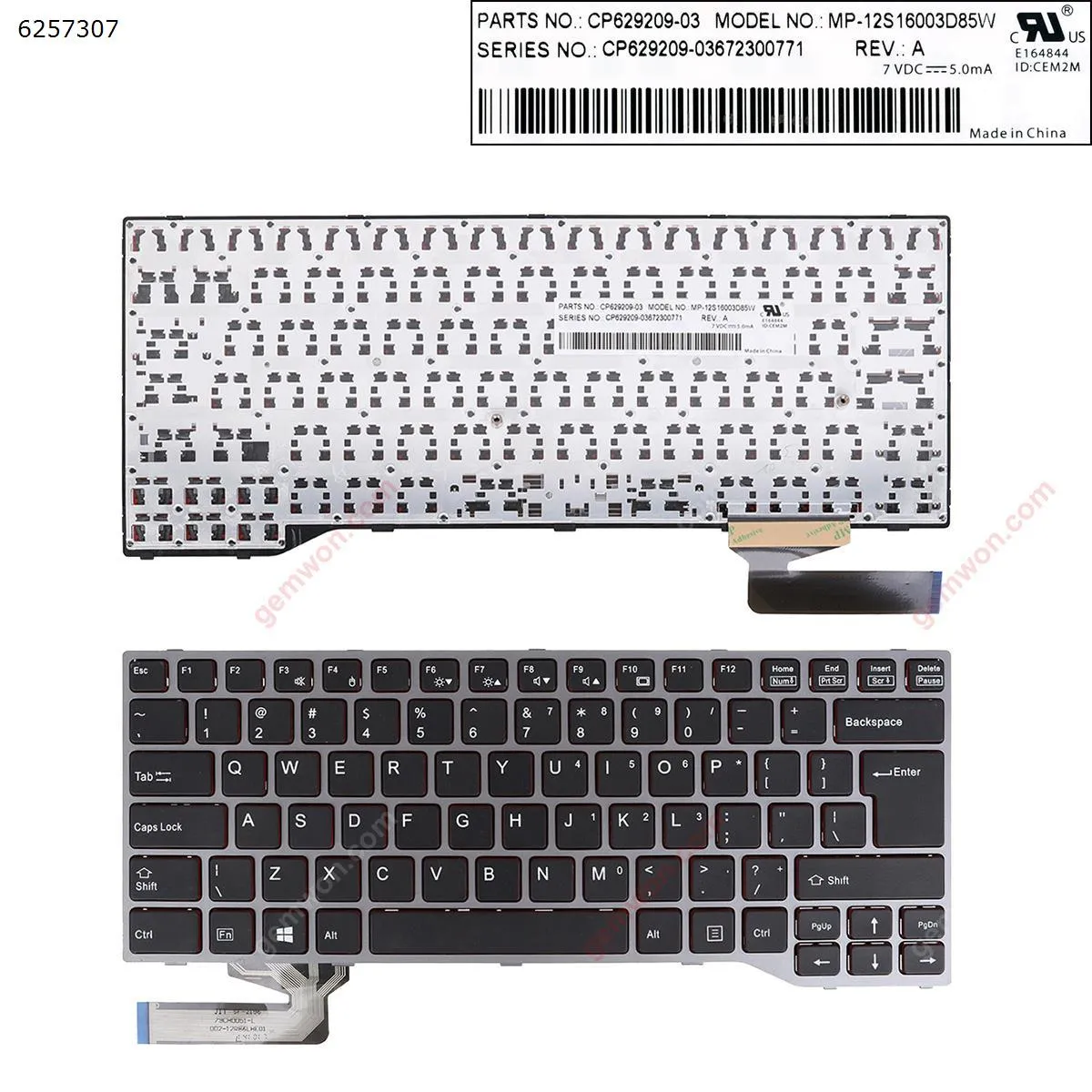 Picture of Fujitsu Lifebook E733 E744 E734 E743 GRAY FRAME BLACK ，Red  Side ,  Win8
