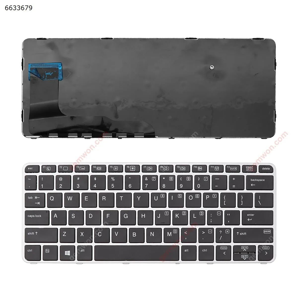 Picture of Laptop US keyboard for HP EliteBook 820 G3 SILVER FRAME BLACK (without point,Win8)