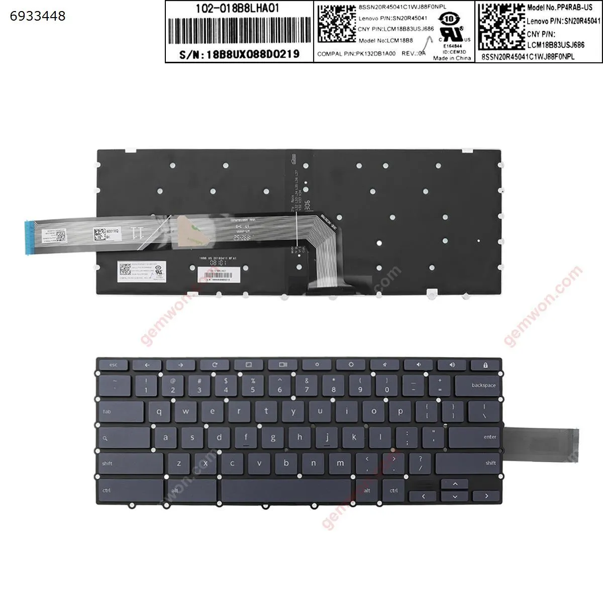 Picture of Lenovo chromebook  s330   GRAY (Backlit,Without FRAME,WIN8)