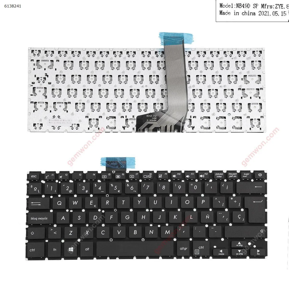 Picture of ASUS X405 BLACK Without FRAME (For Win8)