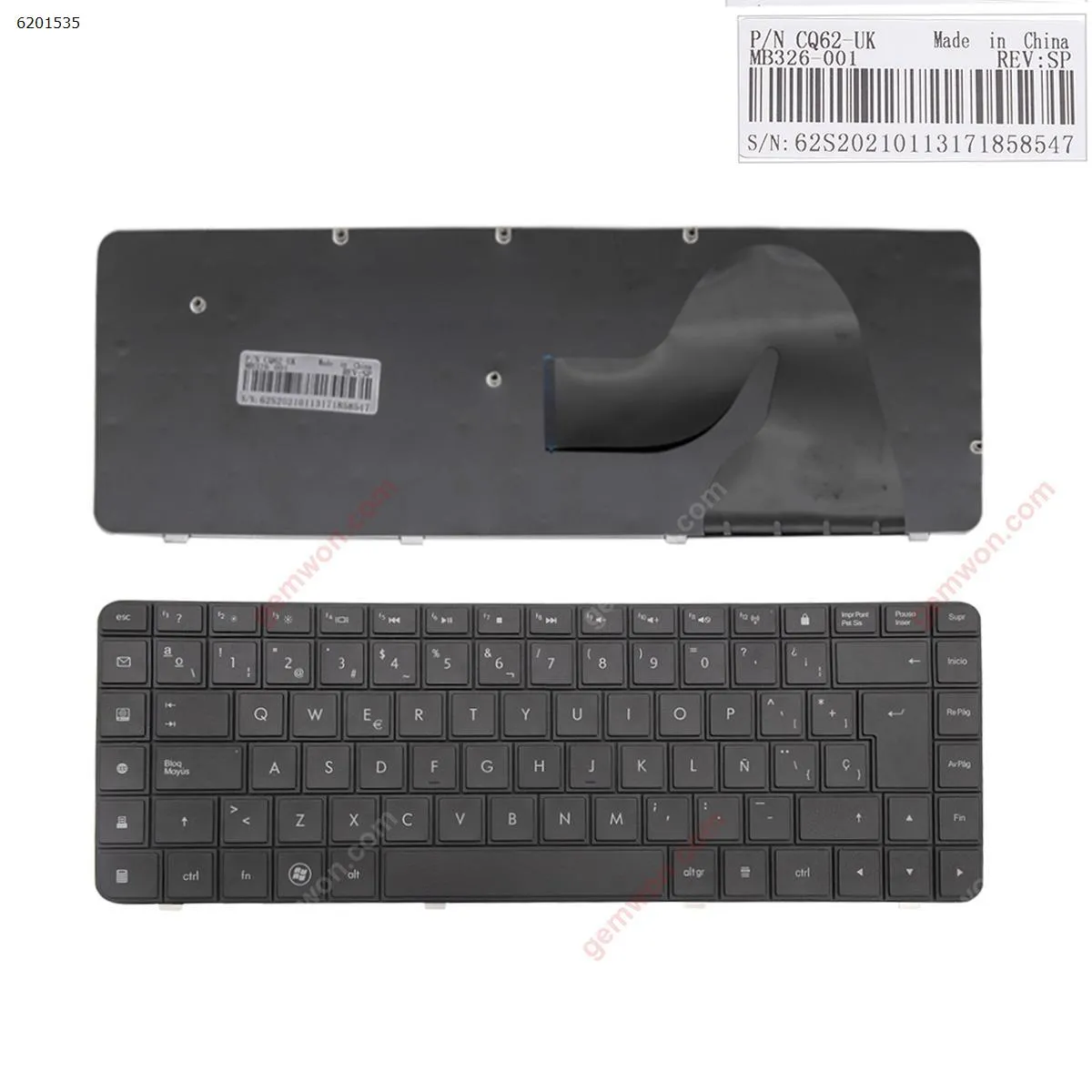 Picture of HP CQ62 CQ56 BLACK(Without foil,OEM)