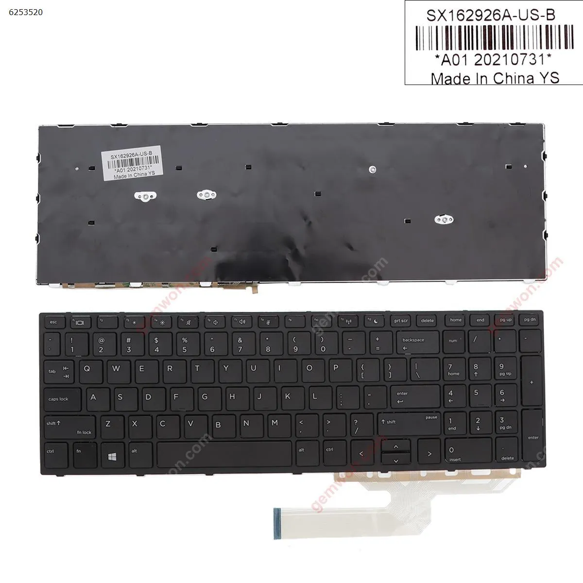 Picture of HP Probook 450 G5 455 G5 470 G5 BLACK FRAME BLACK WIN8  OEM  