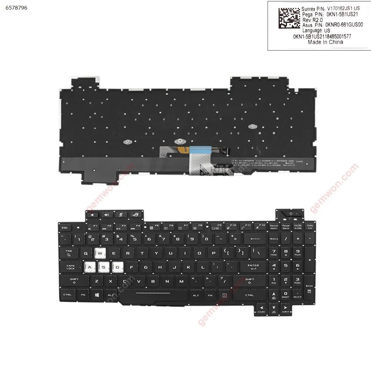 Picture of Asus GL704 GL704GM GL704GV GL704S7CM BLACK (Without FRAME,Backlit, WIN8)