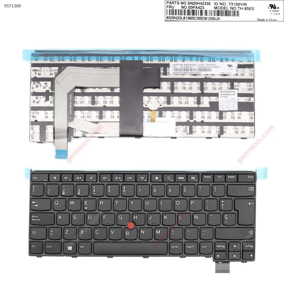 Picture of ThinkPad T460S BLACK FRAME BLACK (For Win8) 