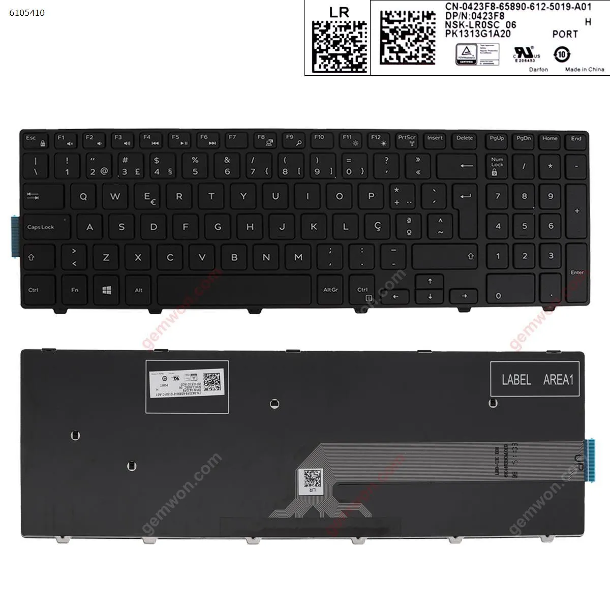 Picture of Dell Inspiron 15-5000 Series 5547 5521 5542 BLACK FRAME BLACK  OEM   Win8