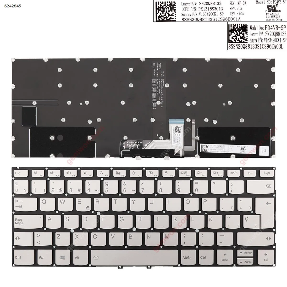 Picture of Lenovo Yoga c930-13 c930-13ikb SILVER (Backlit,Without FRAME,WIN8)