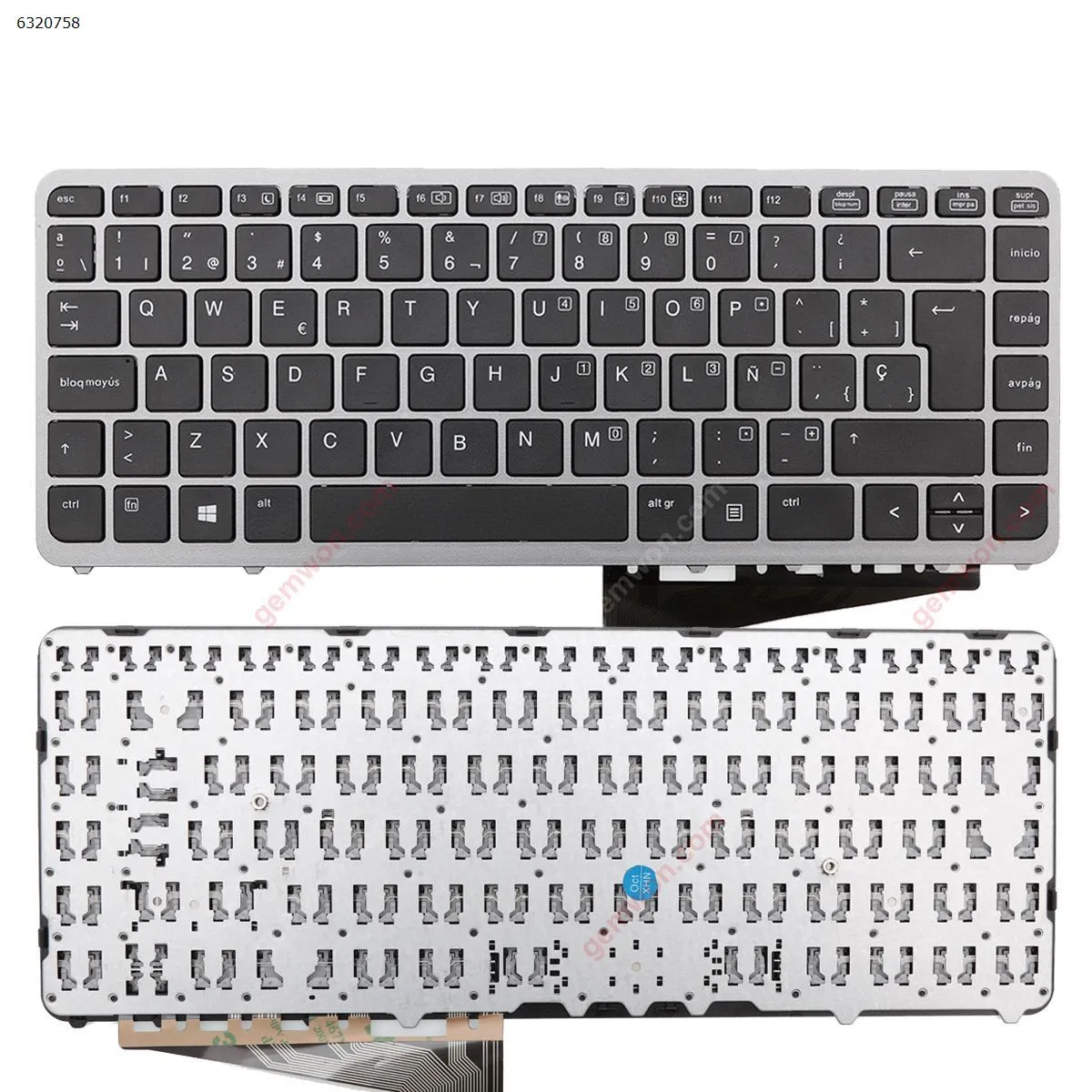 Picture of HP EliteBook 840 G1 850 G1 Gray FRAME BLACK (Without Point stick,OEM)