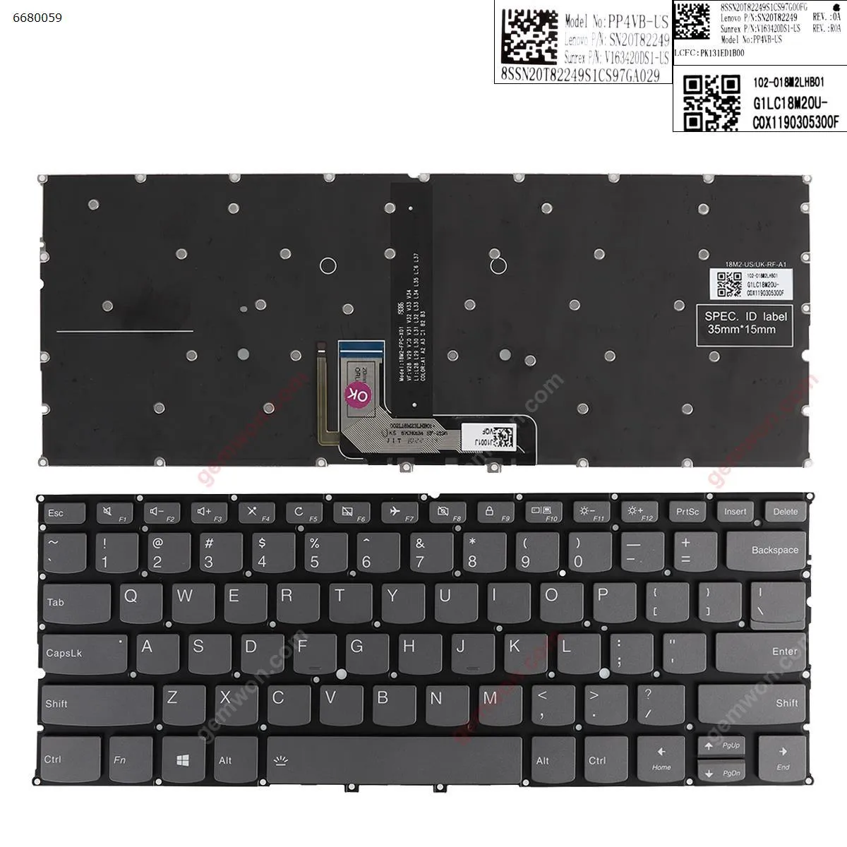 Picture of LENOVO YOGA  C940-14  C940-14iil  Gray（Backlit win8）