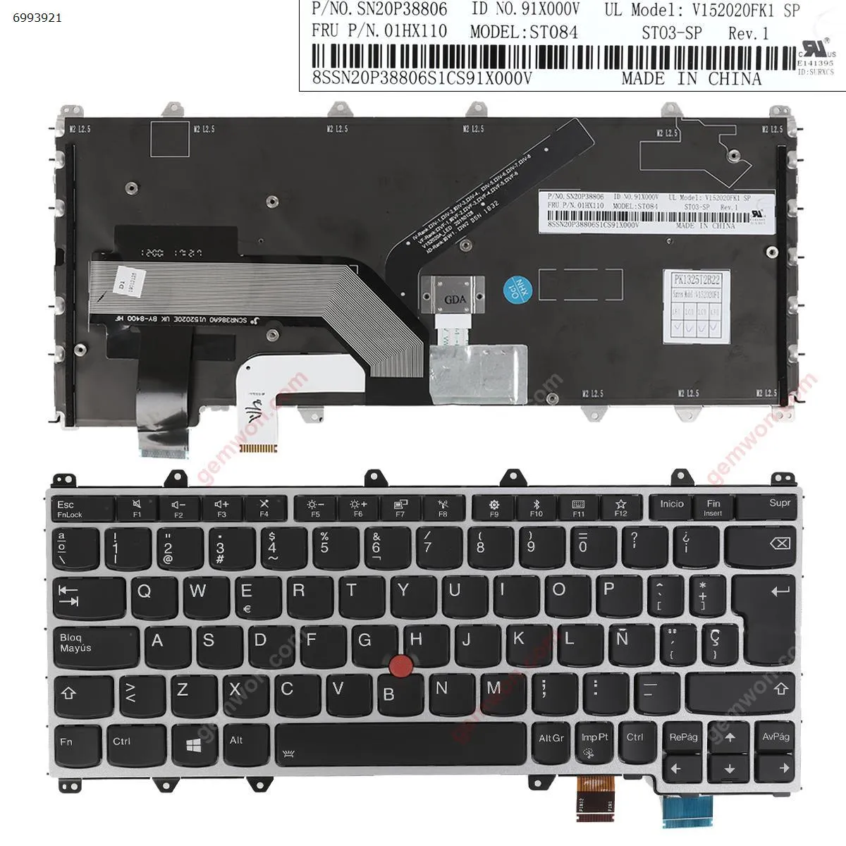 Picture of Lenovo ThinkPad Yoga Y370 SILVER FRAME Black（backlit ,With Point stick，win8）