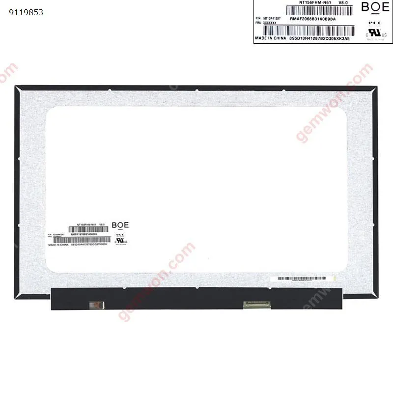 Picture of Lenovo 340C-15IWL 340C-15 Notebook 15.6 LCD screen NT156FHM-N61 B156HTN06.1 1920(RGB)×1080, FHD 60Hz 30 pins