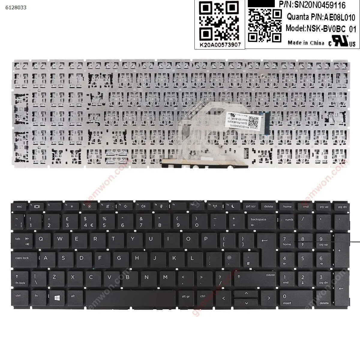 Picture of HP Probook 450 G6 455 G6 450R G6 BLACK(without FRAME)win8