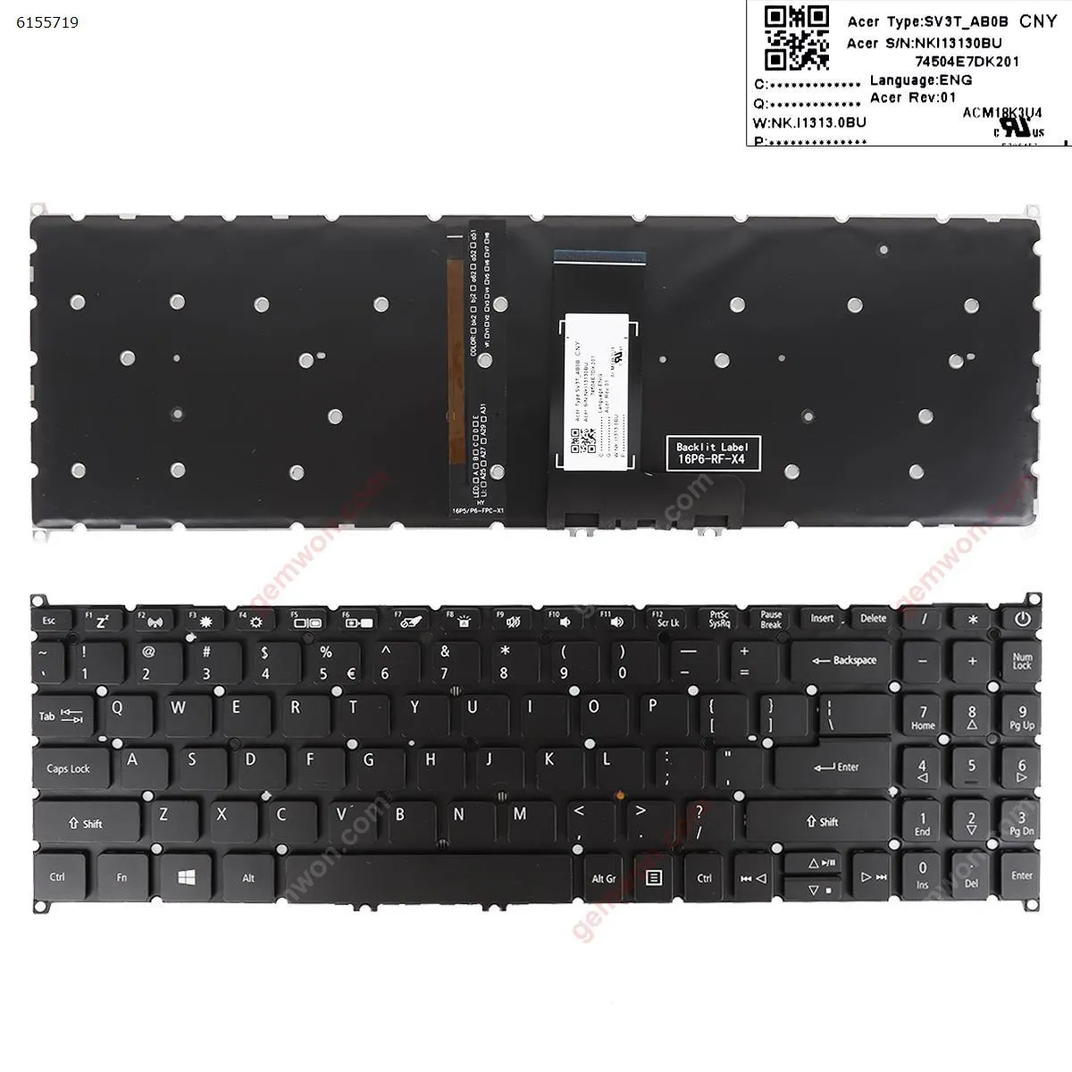 Picture of ACER SWIFT SF315-51 /SF315-52/SF315-41 a315-42 a315-42g a315-54 a315-54k BLACK (Backlit Without FRAME,WIN8) 