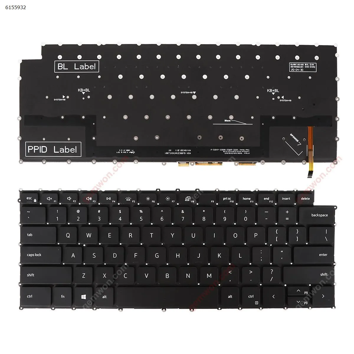 Picture of Laptop US keyboard for DELL XPS 15 9500 XPS 15-9500 BLACK ( Backlit,WIN8)