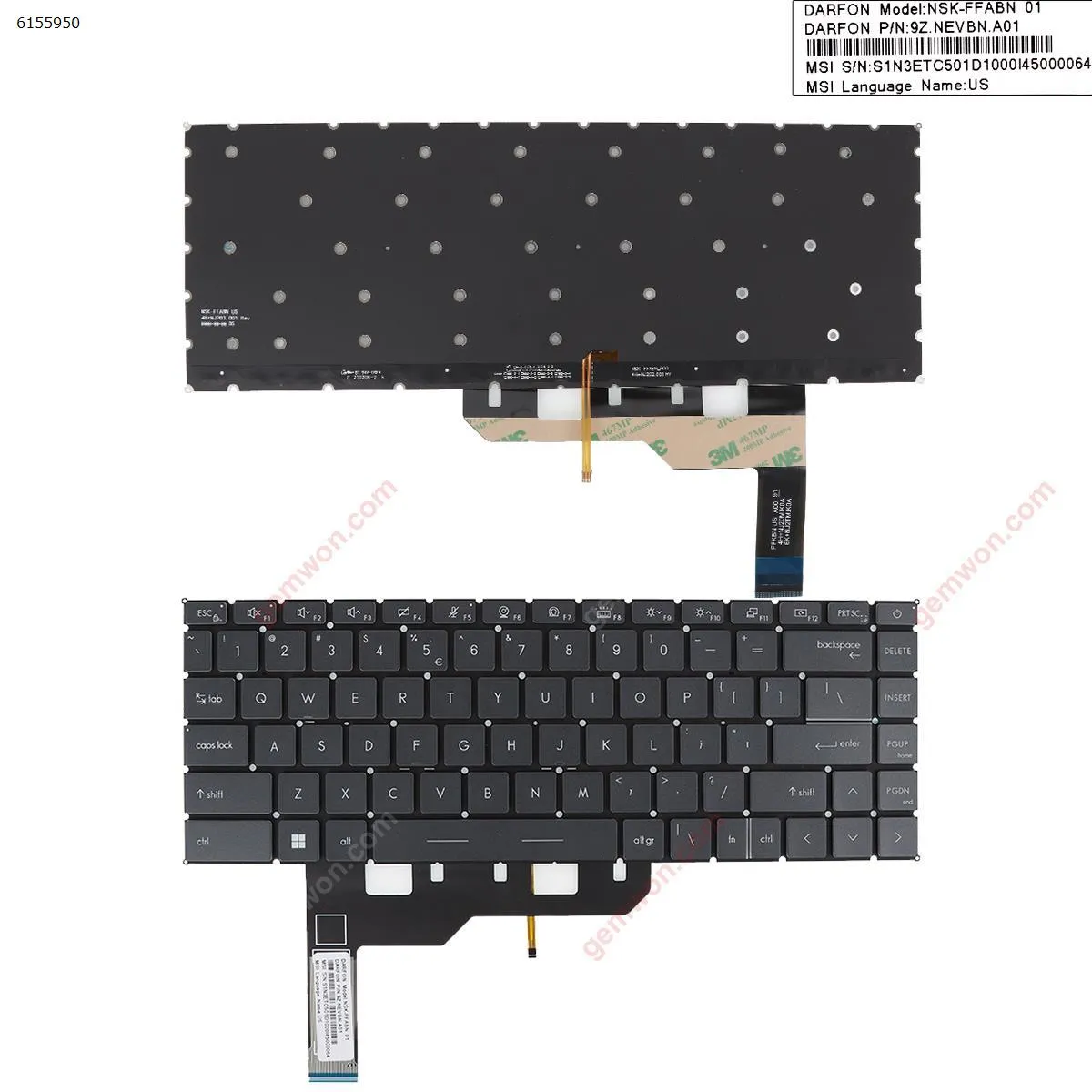 Picture of MSI GE66 GS66 BLACK  Gray ( Backlit,WIN8)