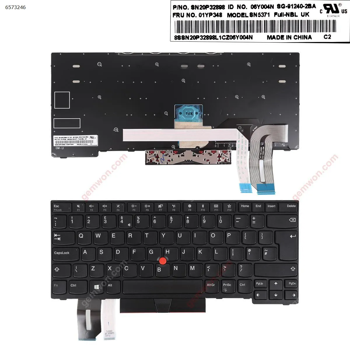 Picture of LENOVO T490  BLACK FRAME BLACK  ( with point stick，win8 )