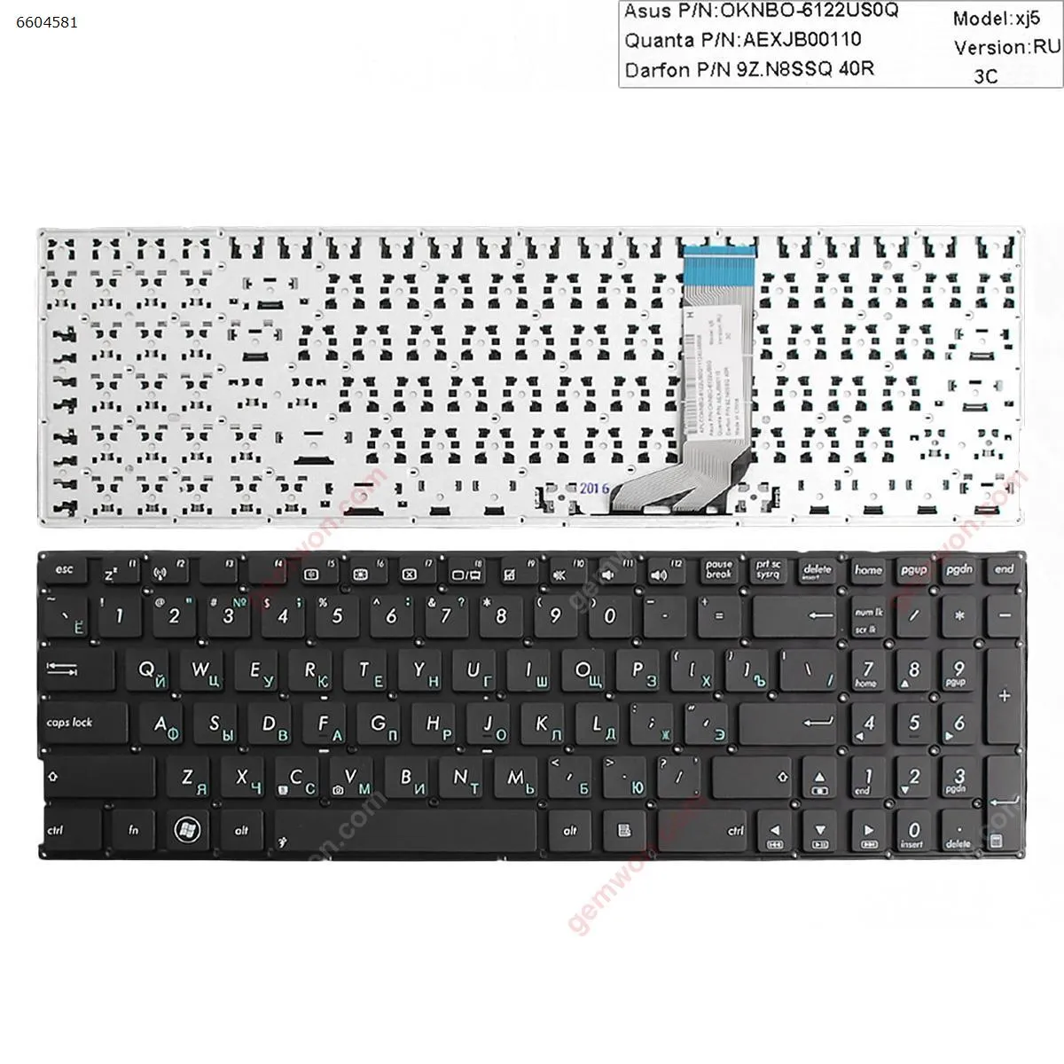 Picture of ASUS A556U A556UA A556UB A556UF A556UJ A556UR A556UV A556 X556 BLACK(Without FRAME,Without Foil)