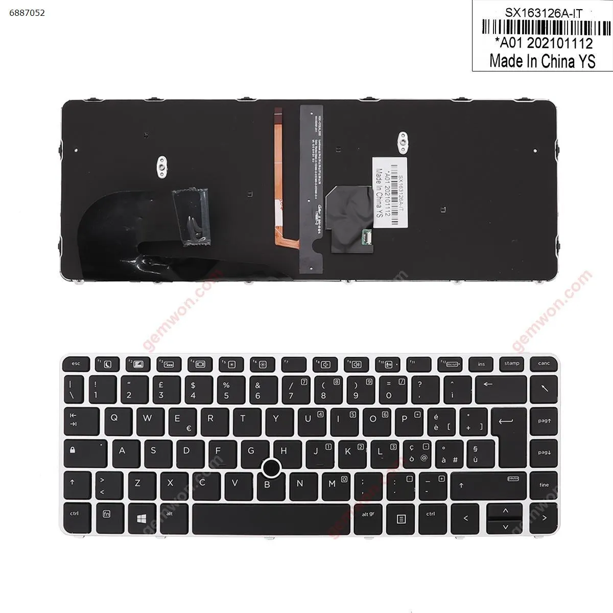 Picture of HP EliteBook 840 G3 SILVER FRAME BLACK (with point, Backlit, Win8) OEM
