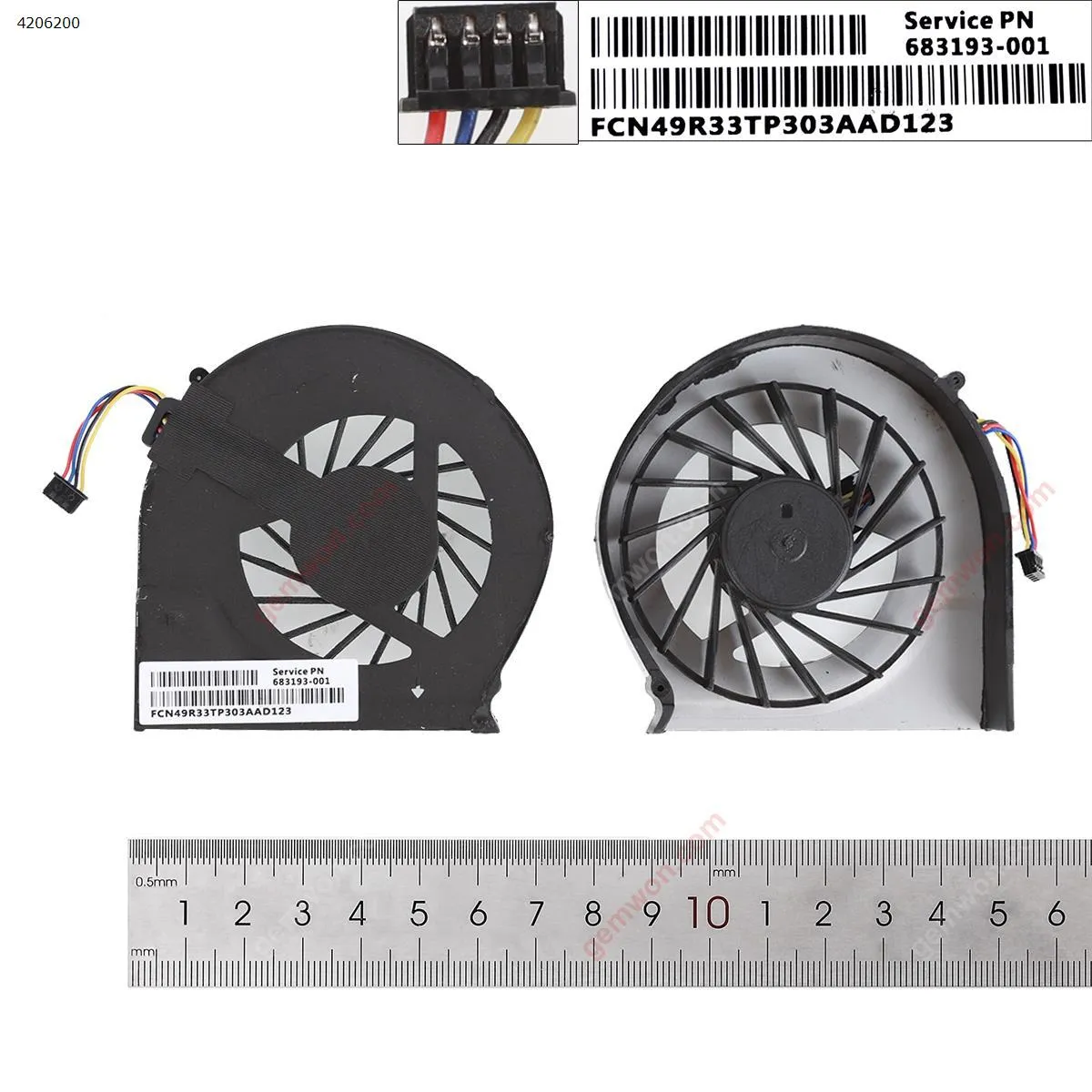 Picture of Laptop fan forHP G4-2000 G6-2000 G7-2000(4 Pins,High copy)