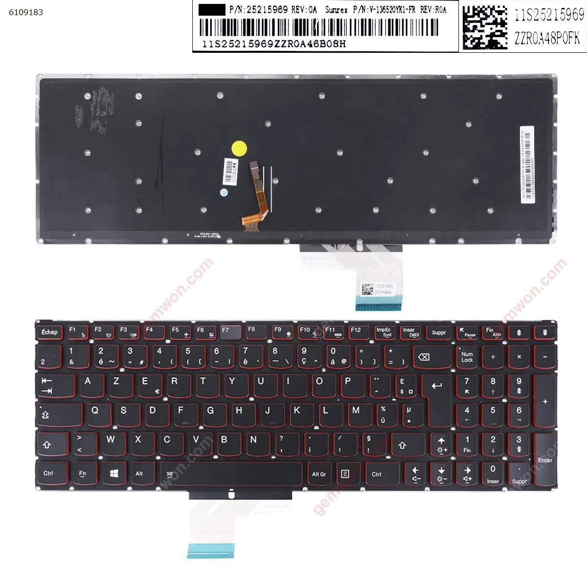 Picture of Lenovo Y50-70 Y70-70 BLACK (Red Backlit,Win8)