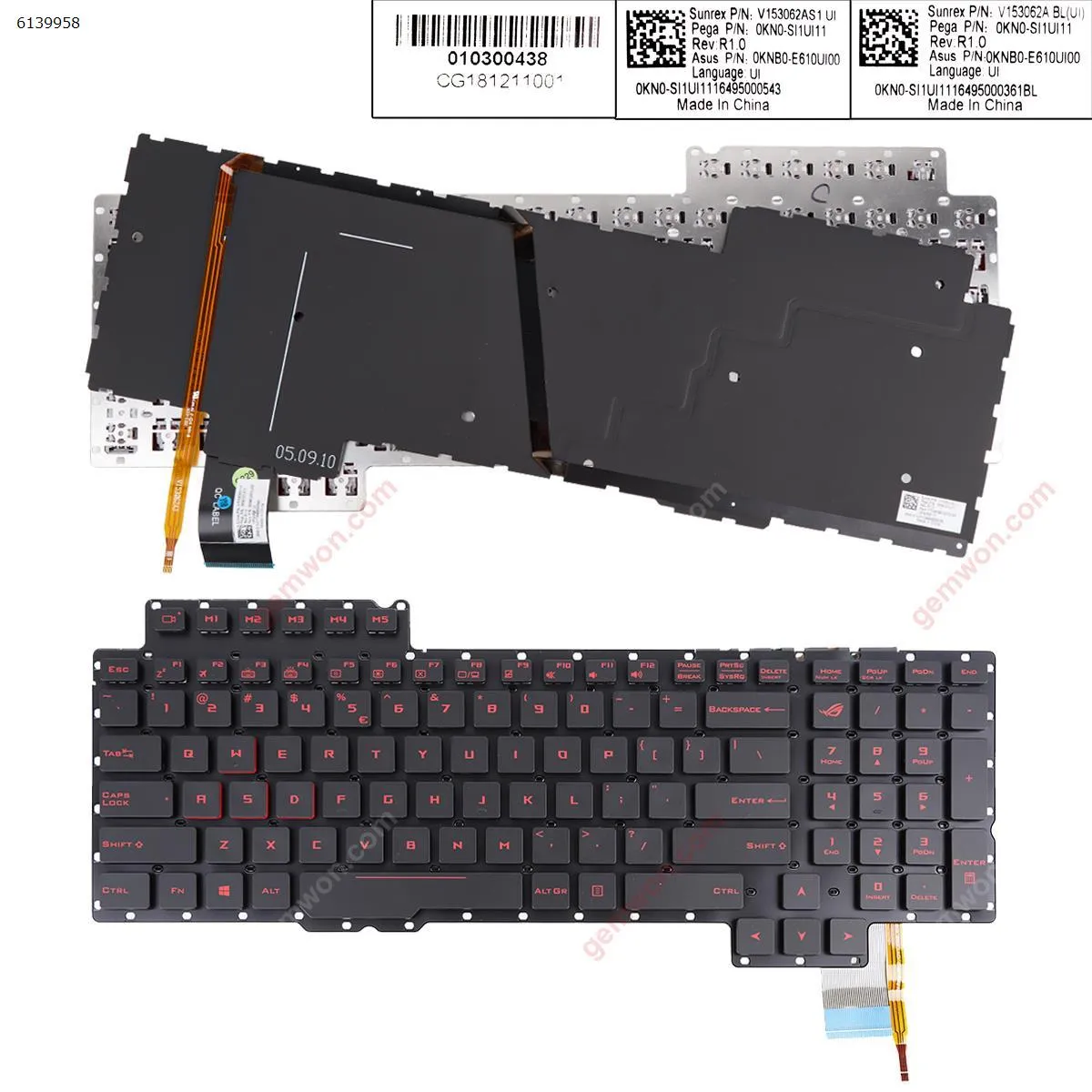 Picture of Asus Rog G752 G752VL G752VM G752VS G752VY G701VI  BLACK Backlit