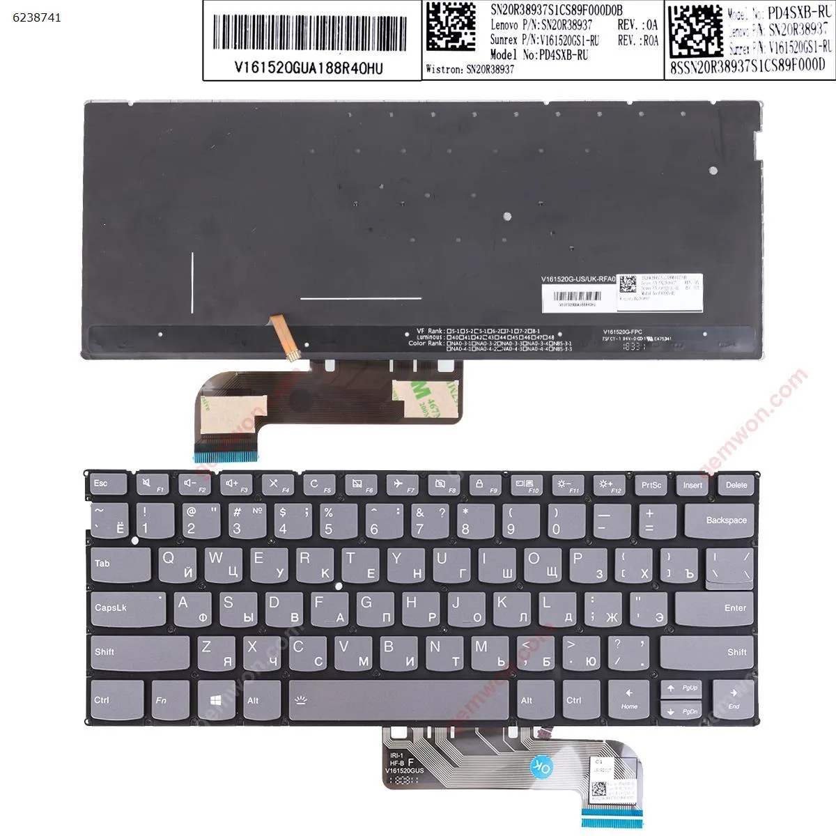 Picture of Lenovo Yoga S730-13IWL S730-13IML  IdeaPad 730S  GRAY (Backlit Win8)