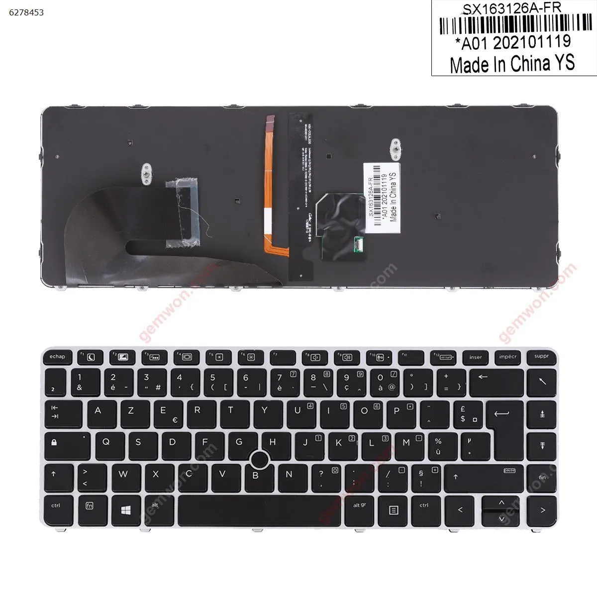 Picture of HP EliteBook 840 G3 SILVER FRAME BLACK (with point, Backlit,Win8)OEM