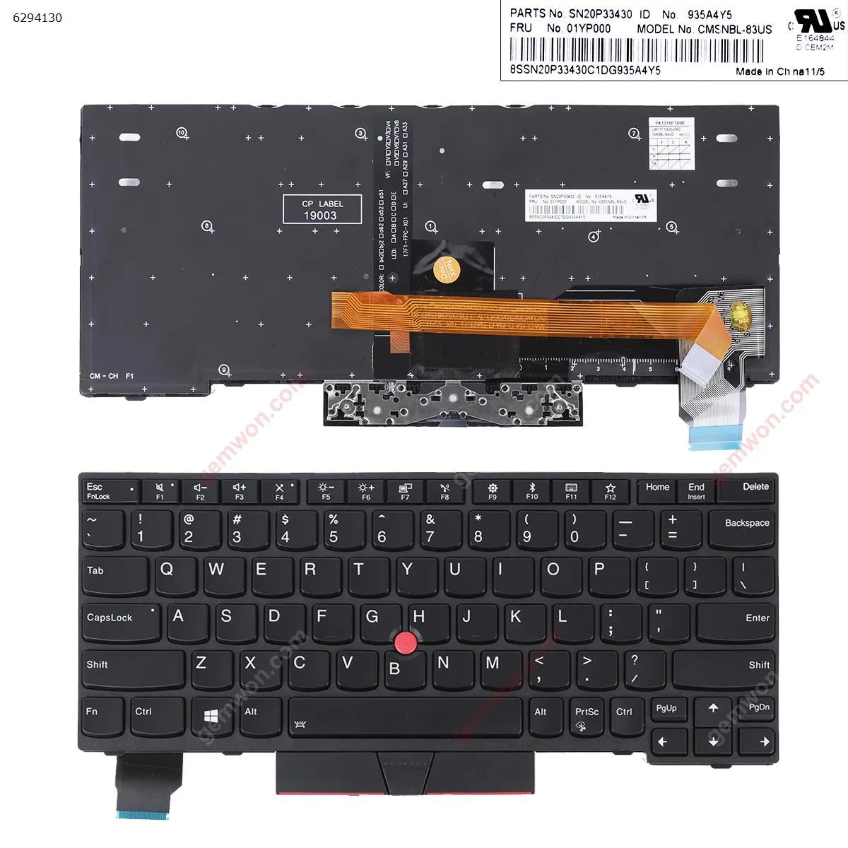 Picture of Lenovo ThinkPad X280 BLACK FRAME BLACK (Backlit,With Point stick,Win8 ) OEM 