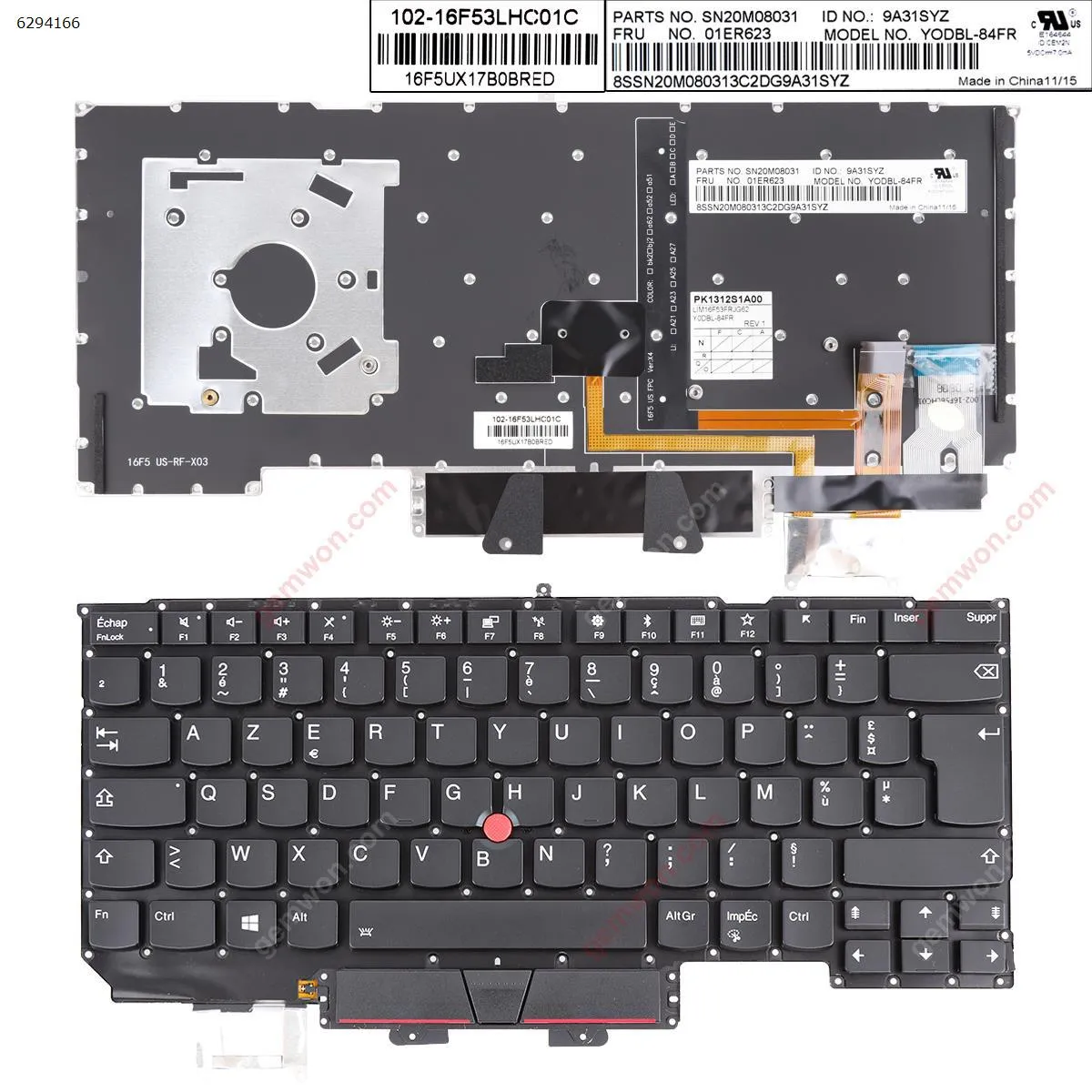 Picture of Thinkpad X1 Carbon 6th Gen 2018 Type 20KH 20KG (with point stick backlit For Win8) OEM 