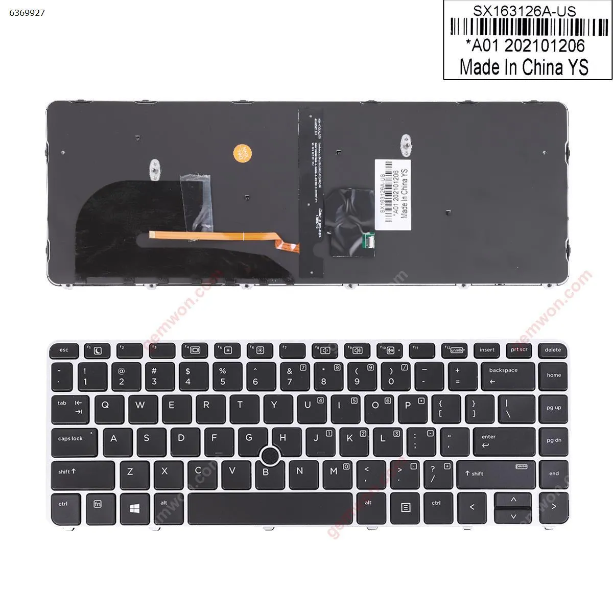 Picture of  HP EliteBook 840 G3 SILVER FRAME BLACK (with point,Backlit,Win8) OEM