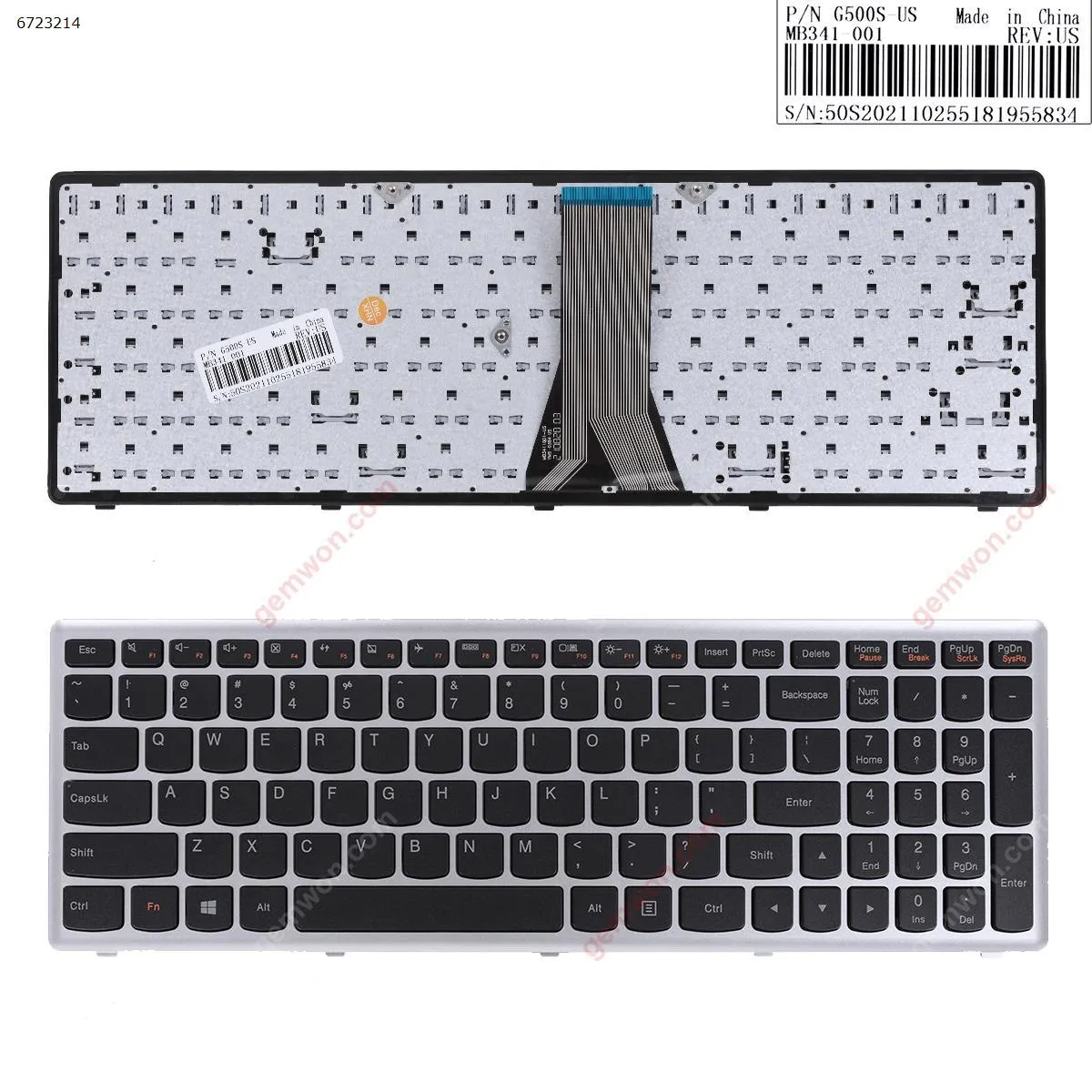 Picture of Lenovo G500S S500 Flex 15 GRAY FRAME BLACK(without Foil For Win8) 