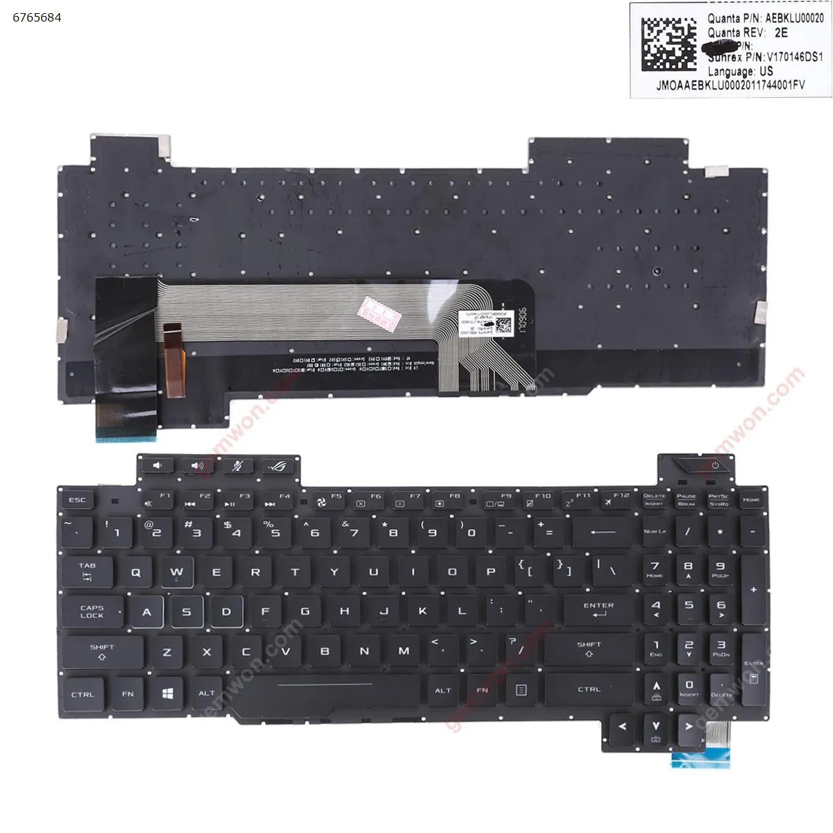 Picture of Asus GL503GE BLACK (Without FRAME, Full Colorful Backlit ,WIN8 Pulled) 